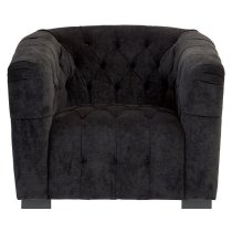 Corellie Upholstered Fabric Armchair In Black