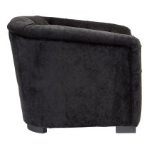 Corellie Upholstered Fabric Armchair In Black