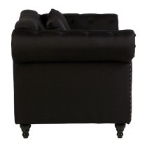 Kelly Upholstered Fabric 2 Seater Sofa In Black