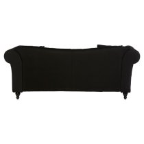 Kelly Upholstered Fabric 3 Seater Sofa In Black