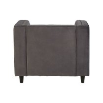 Lismore Upholstered Velvet Armchair In Grey