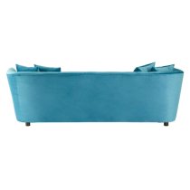 Revive Upholstered Velvet 3 Seater Sofa In Blue