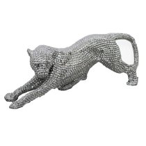 Electroplated Jewel Leopard Sculpture