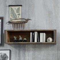 Merano Wooden Wall Mount Display Shelf In Old Wood