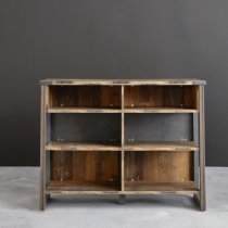 Merano Wooden Bar Unit In Old Wood And Matera Grey