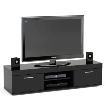 Edged High Gloss TV Stand Large In Black