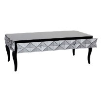 Brice Rectangular Mirrored Glass Coffee Table In Silver