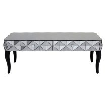 Brice Rectangular Mirrored Glass Coffee Table In Silver