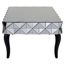 Brice Rectangular Mirrored Glass Coffee Table In Silver