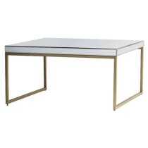 Petard Mirrored Coffee Table With Champagne Metal Frame