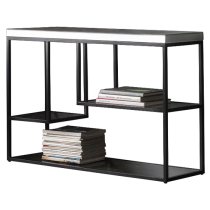 Petard Mirrored Console Table With Black Metal Frame