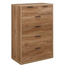 Stock Wooden Chest Of 6 Drawers In Rustic Oak