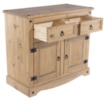 Consett Wooden Sideboard With 2 Doors 2 Drawers In Oak