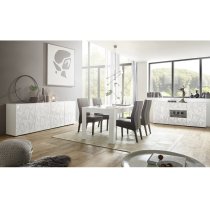 Arlon Modern Large Sideboard In White High Gloss With 4 Doors