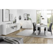 Arlon Modern Dining Table Rectangular In White High Gloss