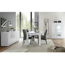 Arlon Modern Dining Table Rectangular In White High Gloss