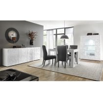 Arlon Modern Dining Table Rectangular In White High Gloss