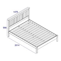 Consett Wooden Double Bed In White