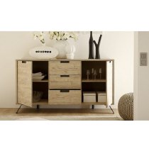 Heyford Sideboard In Sherwood Oak With 2 Doors And 3 Drawers