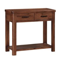 Areli Wooden Large Console Table In Dark Acacia Finish