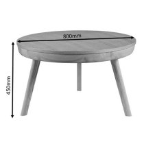 Morvik Wooden Coffee Table Round In Walnut