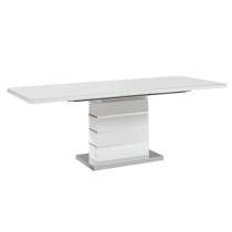 Parini Extendable High Gloss Dining Table Large In White