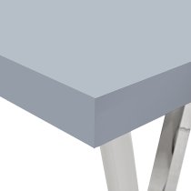 Vienna High Gloss Bar Table Rectangular Glass Top In Grey