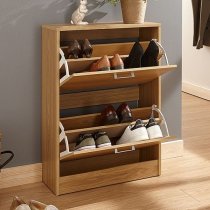 Strood Two Tier Shoe Cabinet In Oak Finish