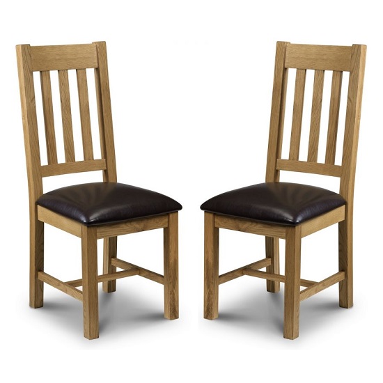 Aafje Wooden Dining Chairs In Waxed Oak In A Pair