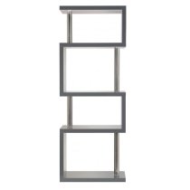 Cayuta Wooden Five Tier Shelving Unit In Grey Gloss