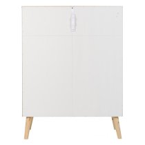 Noein Tall Chest Of Drawers In White And Distressed Effect