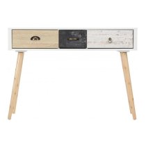 Noein Console Table In White And Distressed Effect