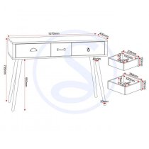 Noein Console Table In White And Distressed Effect