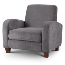 Varali Contemporary Fabric Armchair In Dusk Grey Chenille