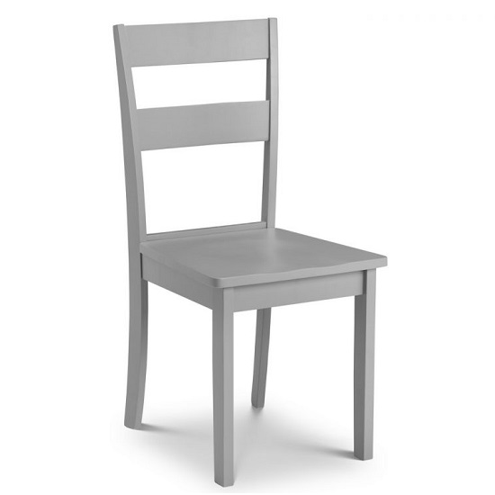 Kalare Wooden Dining Chair In Grey Lacquer Finish