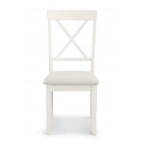 Dagan Wooden Dining Chair In Ivory Laquered Finish