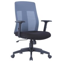 Lugano Mesh Fabric Home And Office Chair In Grey And Black