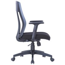 Lugano Mesh Fabric Home And Office Chair In Grey And Black