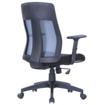 Lugano Mesh Fabric Home And Office Chair In Grey And Black