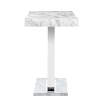 Caprice High Gloss Bar Table In Magnesia Marble Effect