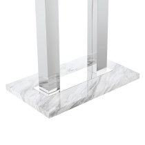 Caprice High Gloss Bar Table In Magnesia Marble Effect