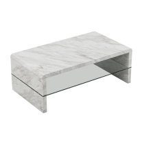 Momo High Gloss Coffee Table In Magnesia Marble Effect