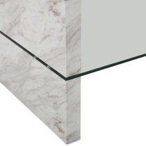 Momo High Gloss Coffee Table In Magnesia Marble Effect