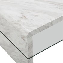 Momo High Gloss Coffee Table In Magnesia Marble Effect