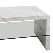 Momo High Gloss Coffee Table In Magnesia Marble Effect