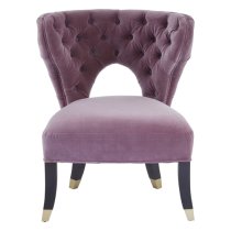 Vigap Upholstered Velvet Bedroom Chair In Lilac