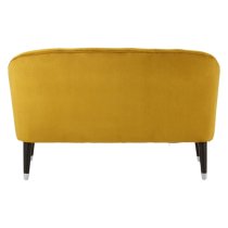 Agoront Upholstered Velvet 2 Seater Sofa In Yellow