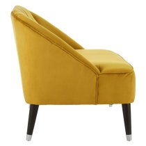 Agoront Upholstered Velvet 2 Seater Sofa In Yellow