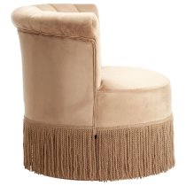 Luxury Velvet Swivel Bedroom Chair In Cream