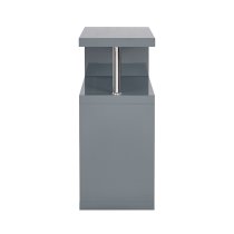 Albania High Gloss 3 Tiers Shelving Unit In Grey